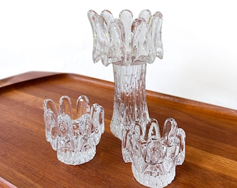 Vintage Kosta Boda Sunflower Candleholders