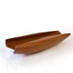 Large Asymmetrical Teak Bowl