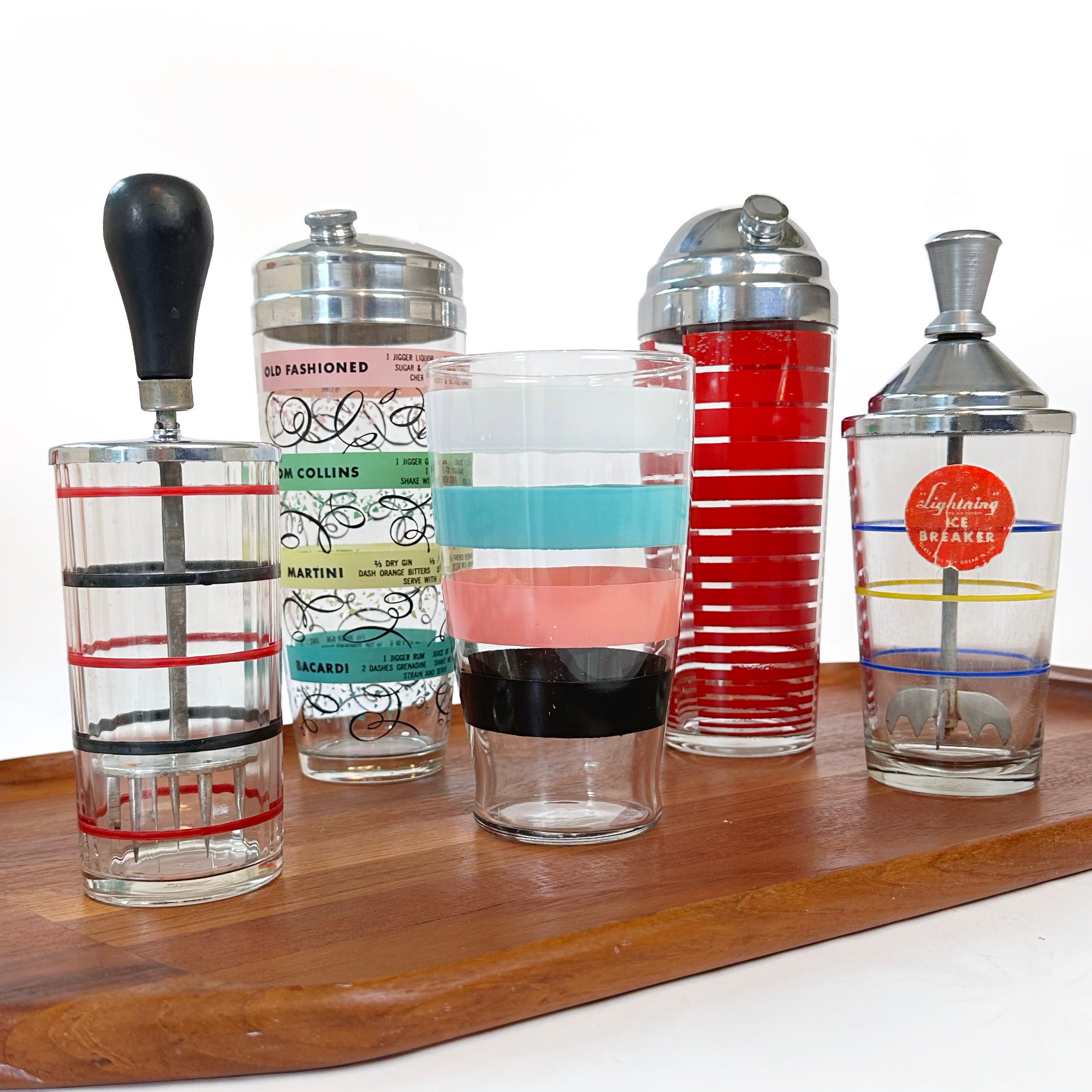 CLIP ART Watercolor Bar Accessories Set. 24 Images. Digital Download.  Bottle Opener. Tray. Glasses. Shaker. Ice Bucket. Napkins. Lemons. 