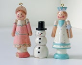 5&10 SALE -- Vintage Wooden Ornaments Sevi Style