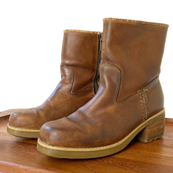 Vintage Candies Leather Zip-up Boots - Etsy