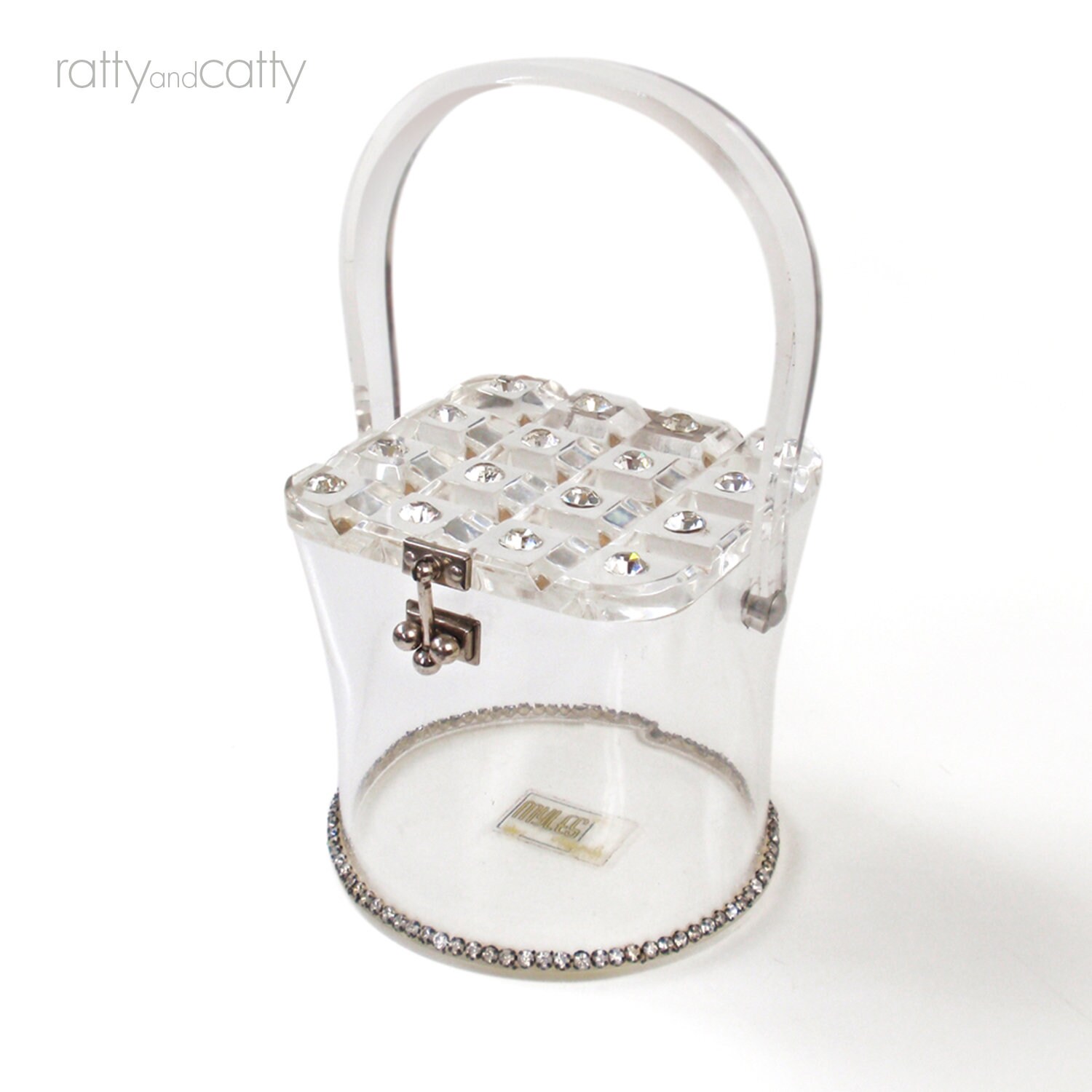 専用 USA VINTAGE RIALTO LUCITE PURSE BAG RIALTO marble white lucite handbag – Vintage Carwen
