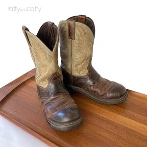 Vintage Justin Work Boots Cowboy Style