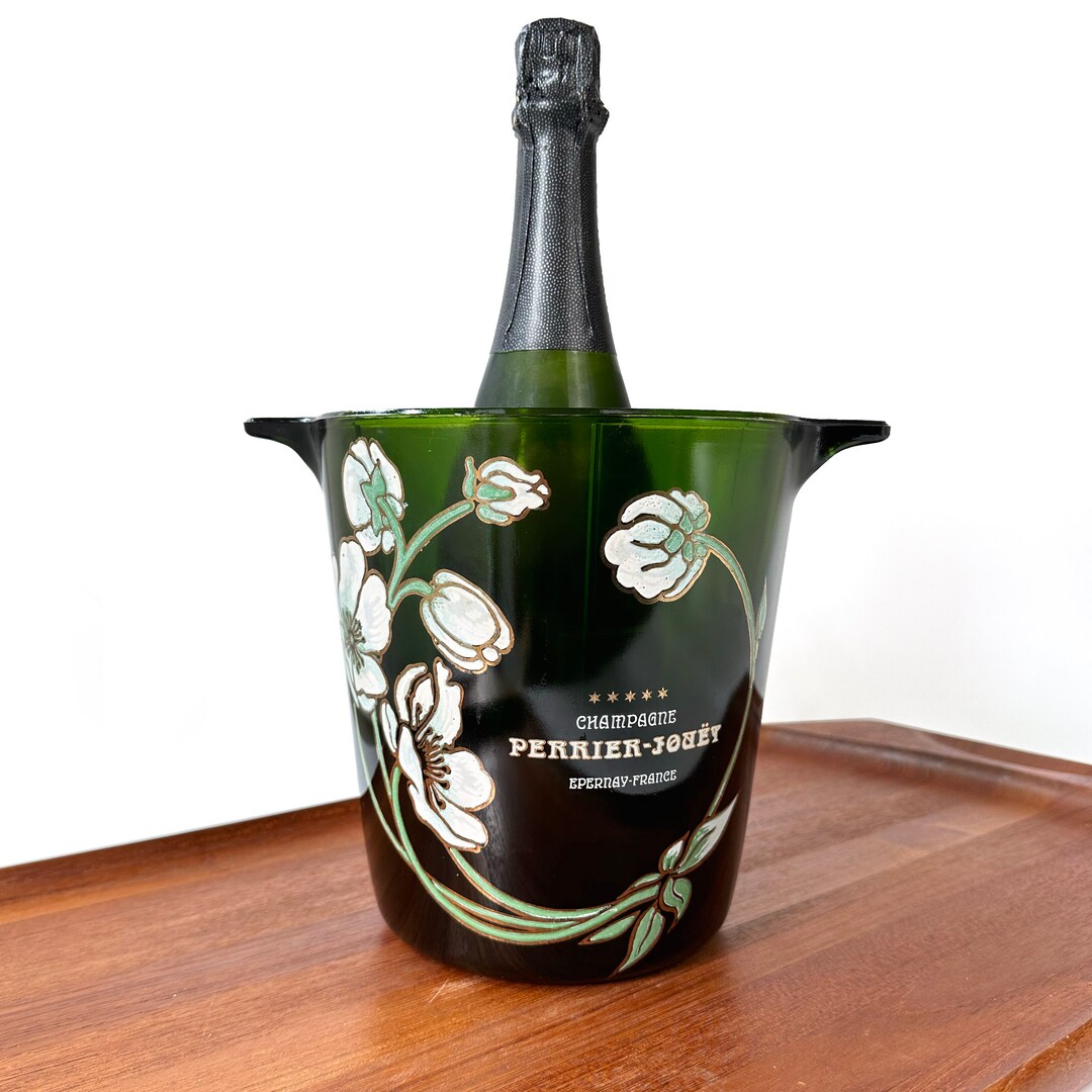 Seau à champagne Perrier-Jouët Anémone en acier inoxydable Design iconique Luxe - France