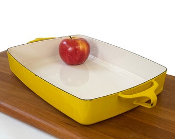 MidCentury Dansk Kobenstyle Enamel Lasagna Pan Yellow