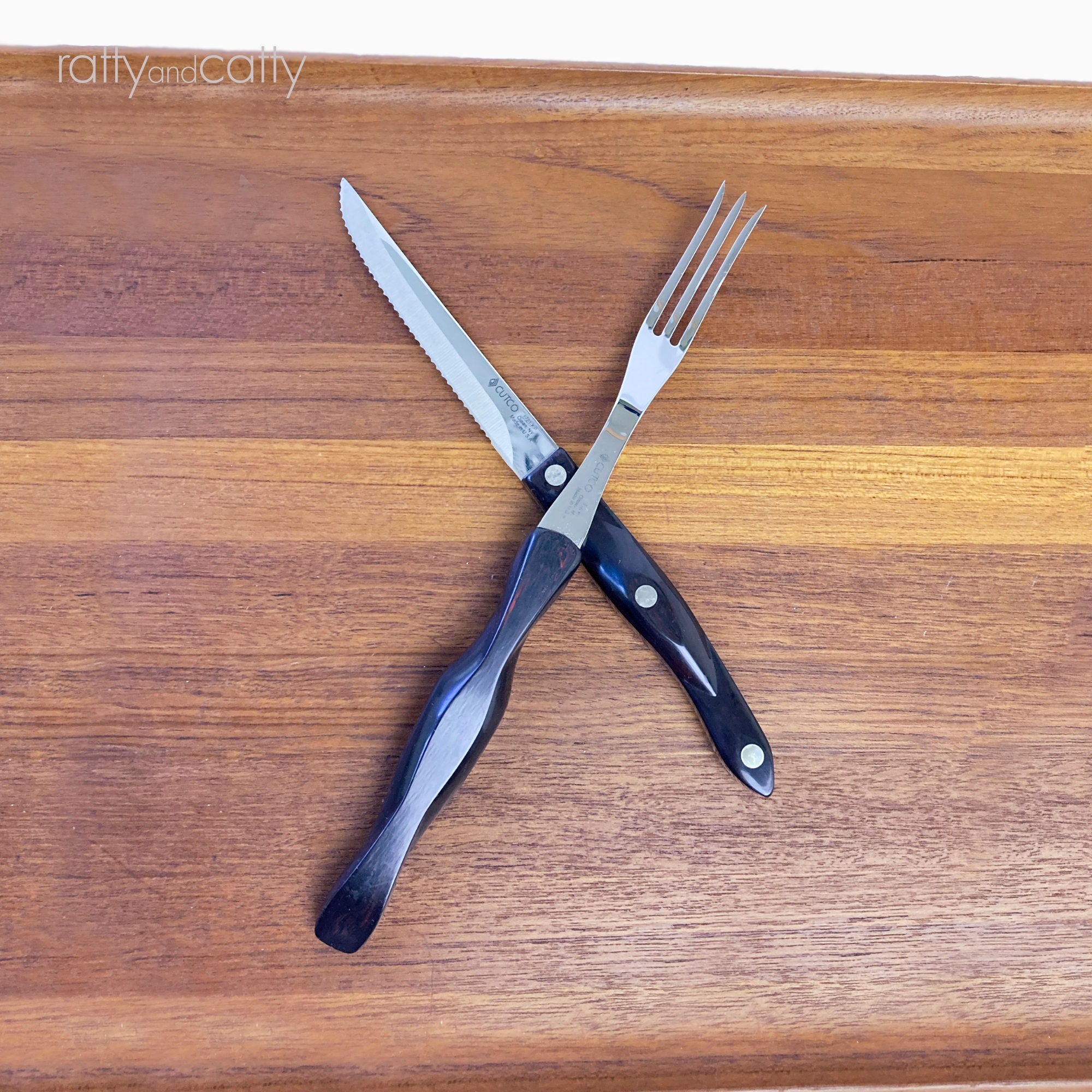 CUTCO NO.25 French Chef Knife Swirl Wood Handle 9” Blade Made in USA