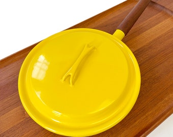 Vintage Arabia of Finland Yellow Skillet with Lid