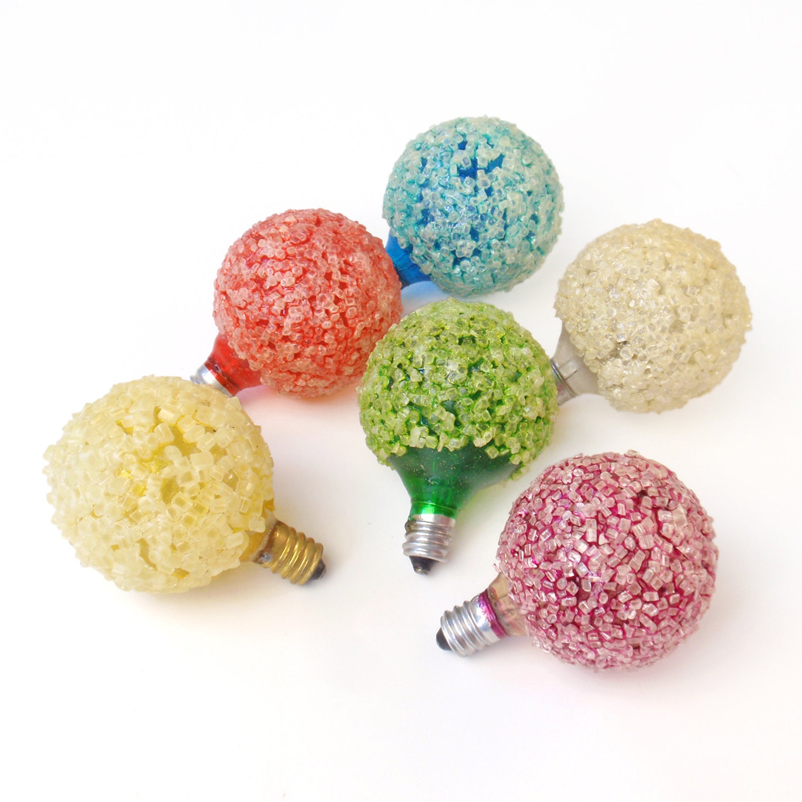 Vintage Snowball Christmas Lights 