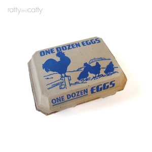 Vintage Paper Egg Carton Chicken Art