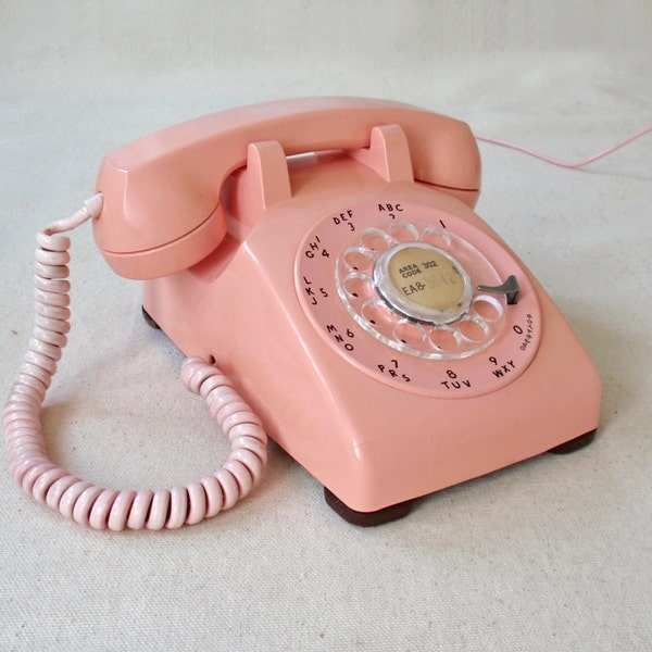 Vintage PINK Rotary Telephone