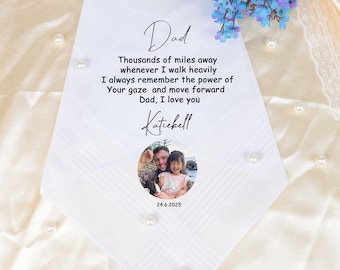 Elegant Lace Wedding Handkerchief, Embroidered Napkin, Father of The Bride Gift