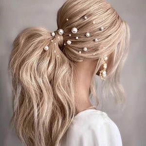 Pearl Hair Pins Mix Size Pearl Hair Pins Wedding Pins White Pearl Wedding Accessories Bridal Hair Accessories in Pearl Birthday Gift for Her