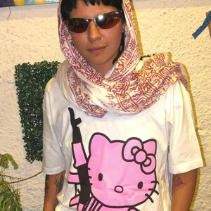 Cute Hello Kitty AK-47 2025 T-Shirt image 2