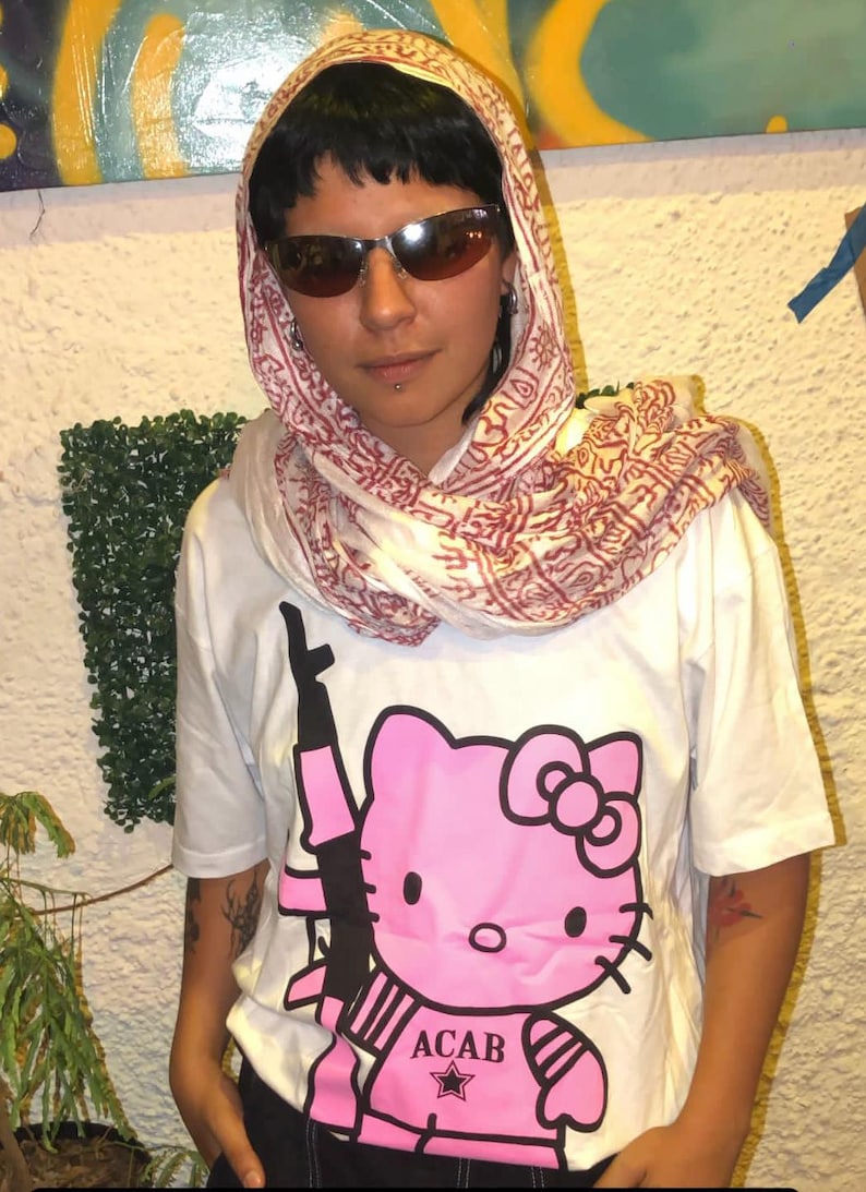Cute Hello Kitty AK-47 2025 T-Shirt image 2