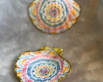 Handgefertigte Camino Pilgrim Andenken Jakobsmuscheln & Schmuck / Schmuckstücke - Sunburst Tile