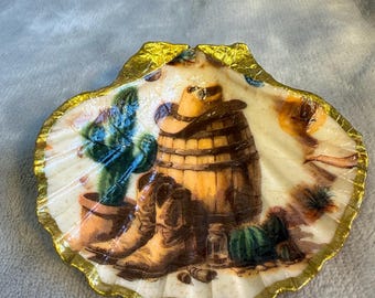 Handgefertigte Jakobsmuschel-Ringschale, Trinket-Teller - Fass & Stiefel