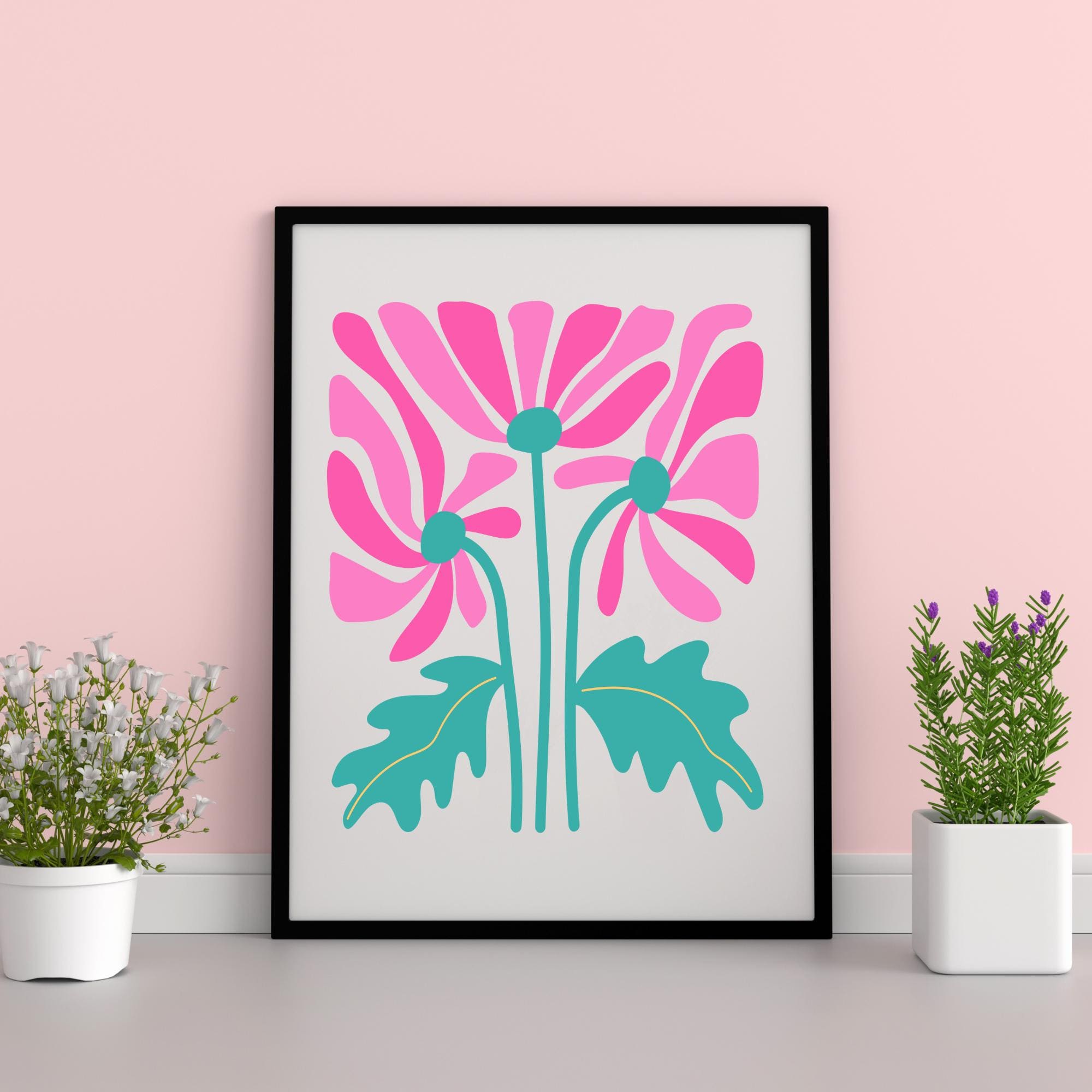 Abstract Flower SVG Bundle: Retro Floral Designs (digital Download) - Etsy