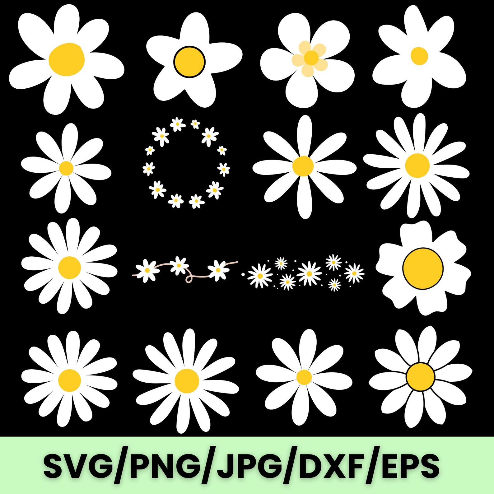 Daisy Flower Svg Bundle, Daisy Flower Png, Daisy Clipart, Daisy Flower ...