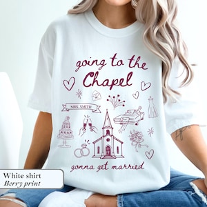 Personalized Bachelorette Party Shirts: Doodle Bride Comfort Colors Tee