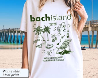Bach Island Bachelorette Party Shirts: Comfort Colors Beach Trip Tees