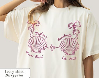 Custom Beach Bachelorette Comfort Colors Shirt: Mermaid Last Splash