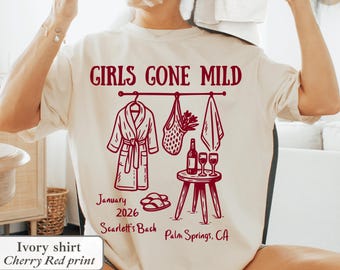 Girls Gone Mild Custom Bachelorette Shirt: Spa Party PJS Weekend Girls Night