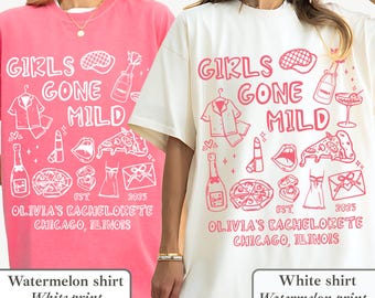 Girls Gone Mild Bachelorette Shirt: Slumber Party Pjs and Prosecco Bride Tee