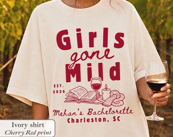 Bookish Bride Bach Girls Gone Mild Shirt Book Lover Party Winery Vino Sister Trip