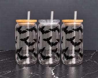 Bats Tumbler Cup | 16 oz Acrylic Tumbler Cup (Bamboo Lid or Clear Lid)