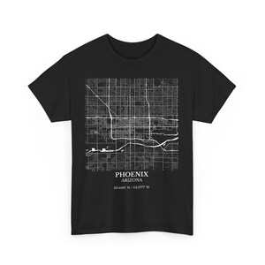 Phoenix Street Map - T-shirt unisexe en coton