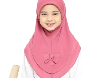 Kids haya instant hijab/scarf for girls, soft and comfortable kcbobu1 one piece easy to wear