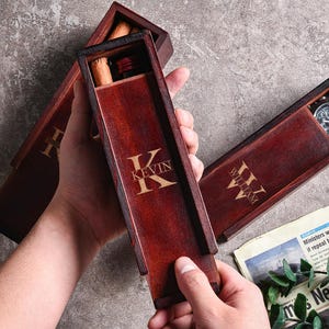 Trauzeuge-Geschenk, benutzerdefinierte leere hölzerne Kiste, Trauzeugen-Geschenkekiste, gravierte Holzkiste, hölzerne Geschenkkiste, Zigarre-Geschenkbox