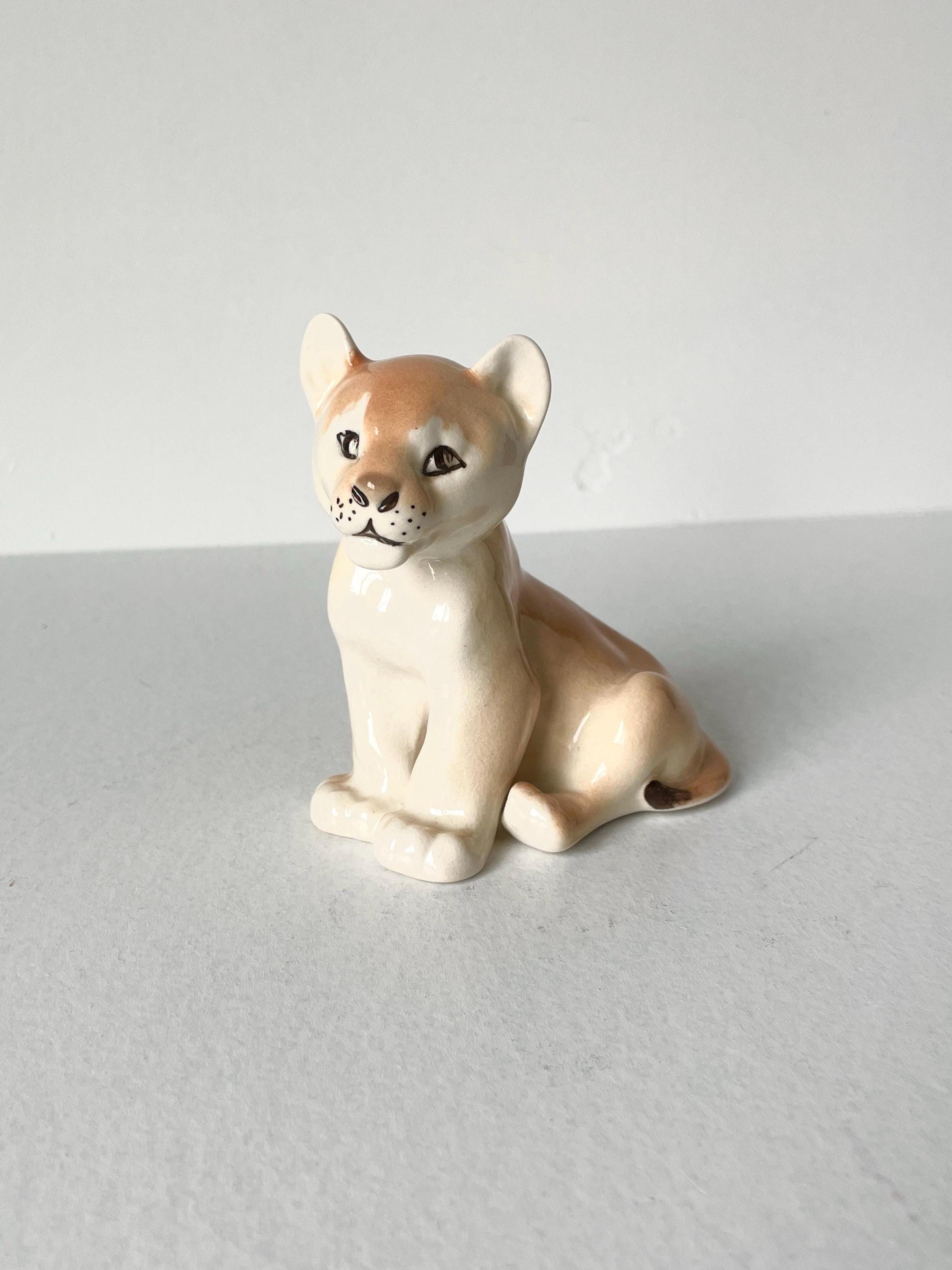 ヴィンテージ Lomonosov ロモノーソフ USSR 猫　置物 Vintage Lomonosov Imperial Porcelain Cat Tabby Kitten