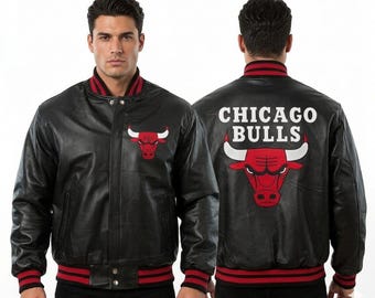 Chaqueta bomber de cuero estilo béisbol vintage de Chicago para hombre – Estilo clásico