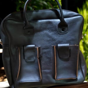 Sac messager en cuir vintage - Porte-documents classique pour ordinateur portable, sac à bandoulière de bureau rustique, sacoche en cuir faite main, cadeau élégant pour lui