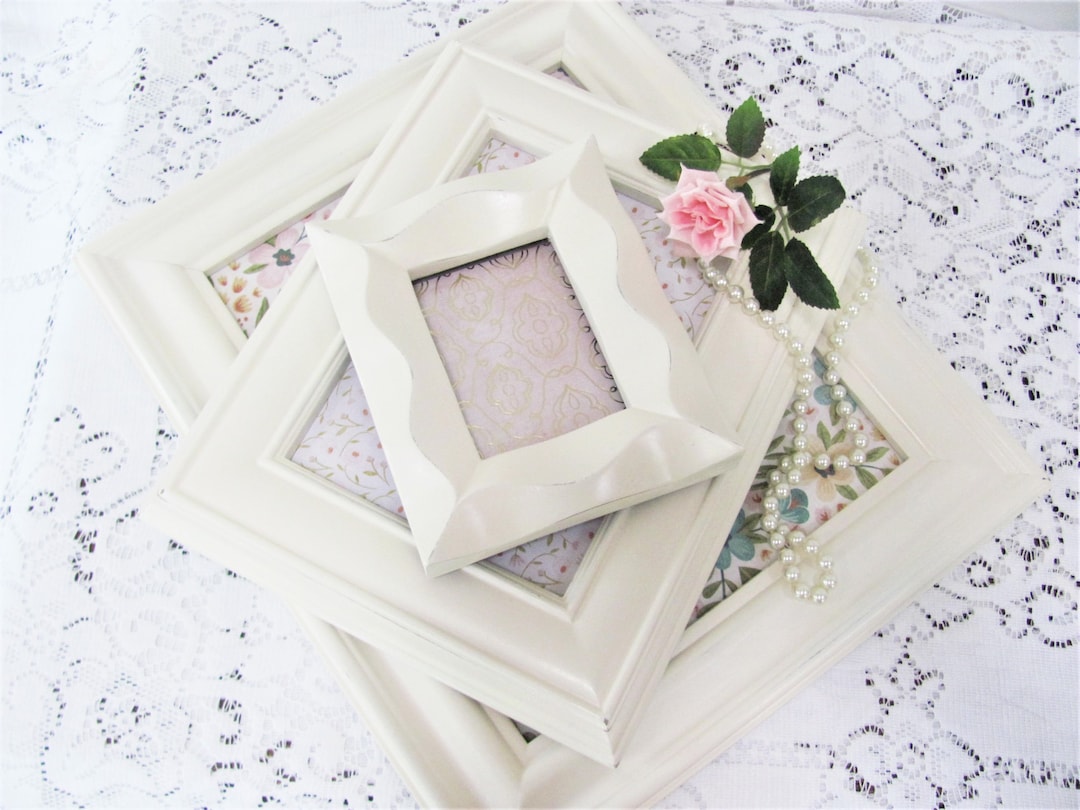 Picture Frame Set Painted Wood Picture Frames Set of 3 Etsy