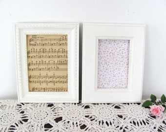 5x7 Picture Frame, 4x6 Frame, White Painted Wood Frames