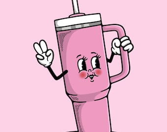 Retro Stanlee Cup character PNG
