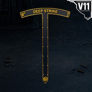 8" Deep Strike Tool for Warhammer 40K V11 – Precision Deployment – Customizable Wargaming Measuring Tool