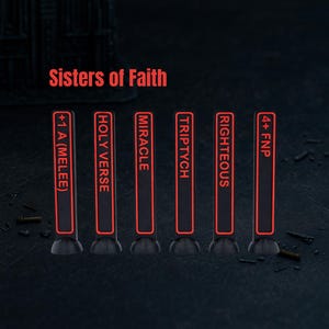 Tokens Sisters of Faith Sci-Fi – Marqueurs d’effets – Jetons wargame - Battle Gear