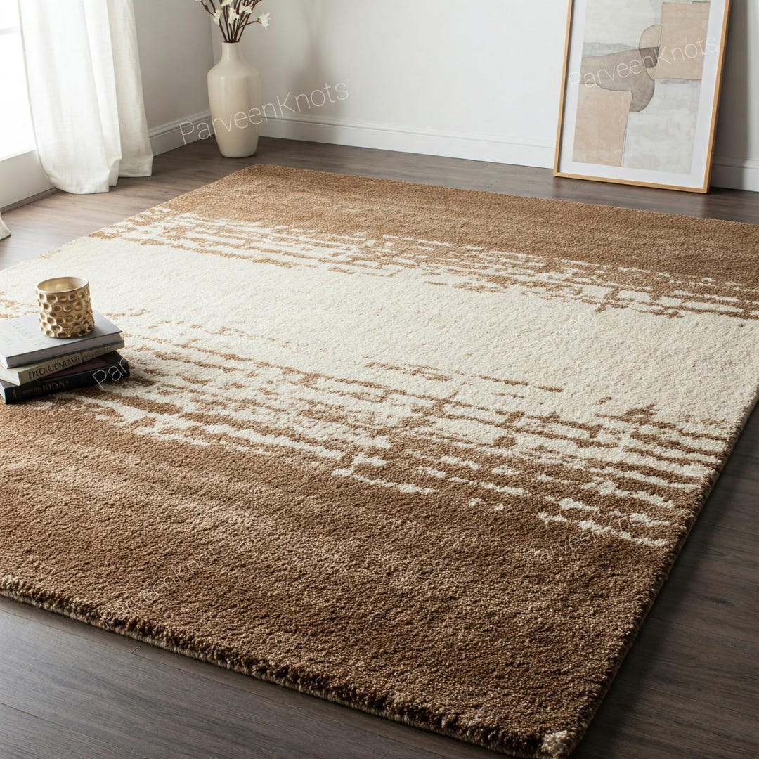 Earthy Rug Patterns Hand-tufted Wool Rug: Earthy Gradient Design - Etsy