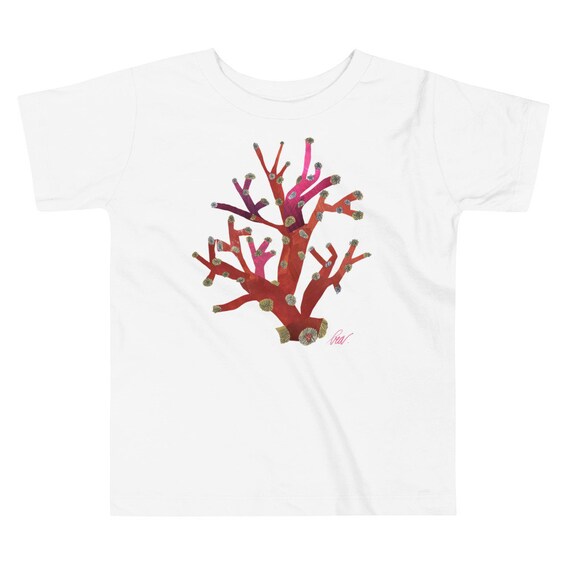 coral red t shirt