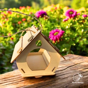 Wooden Bird Feeder, DIY Bird Feeder, Garden Decoration