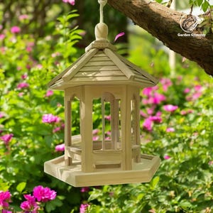 Wooden Bird Feeder – Outdoor Garden Decoration for Backyard Birds