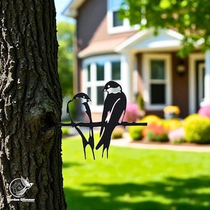 Metal Bird Garden Decoration – Rustic Outdoor Yard Art Ornament