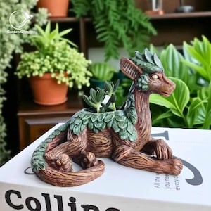Dragon Planter Pot – Creative Resin Succulent Holder for Home & Garden Decor