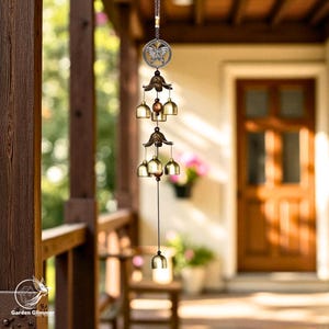 Hanging Bell Wind Chimes, Copper Wind Chimes, Wind Chimes for Garden, Garden Wall Ornament