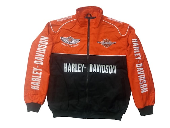 Vintage Harley Davidson Motorsports Nascar Jacket Embroidered
