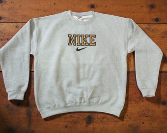 Sweat unisexe brodé vintage retravaillé Nike taille XL