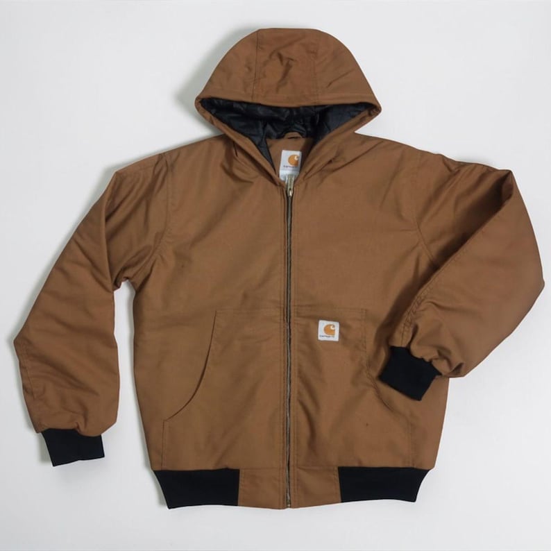 Carhartt überarbeitet Kapuzenjacke Medium Camel Full Zip Langarm Bild 4